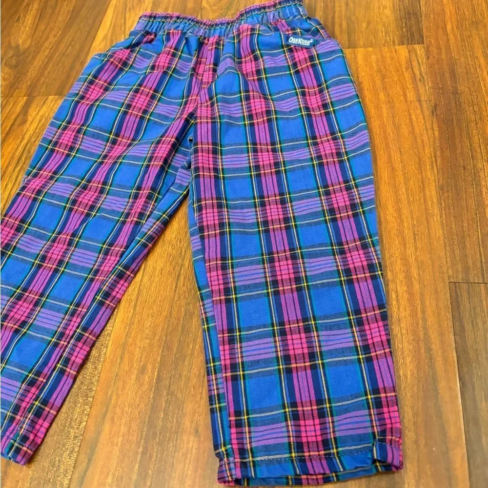 Osh Kosh B’Gosh vintage blue/purple/pink plaid pants